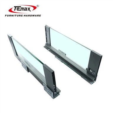 Kotak Logam Tutup Lembut dengan Kaca